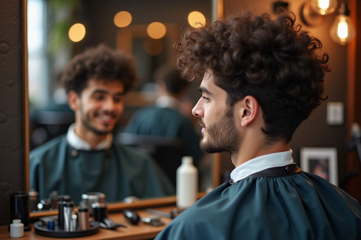 cheveux bouclés