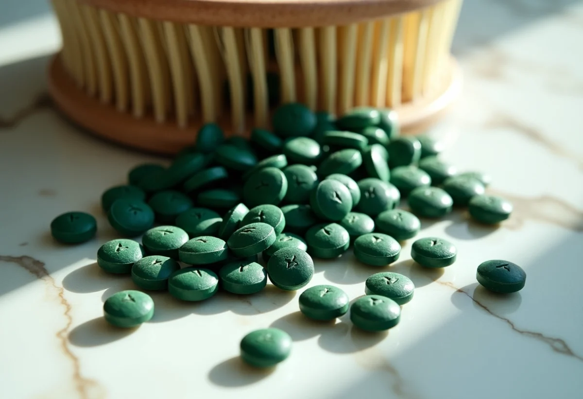 spiruline cheveux sains